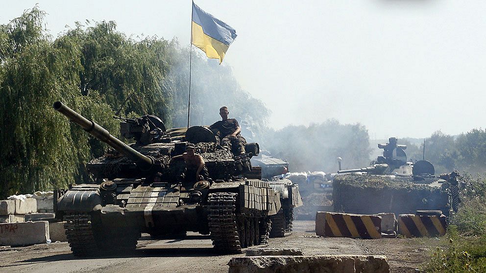 Ukrainska armén utanför Debaltseve