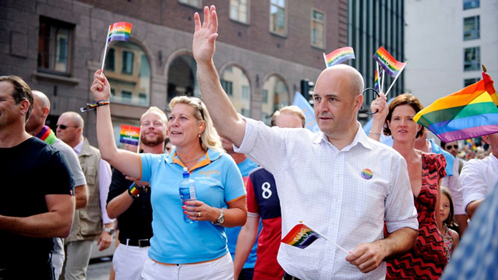 Fredrik Reinfeldt är den första statsministern som har gått i Prideparaden.