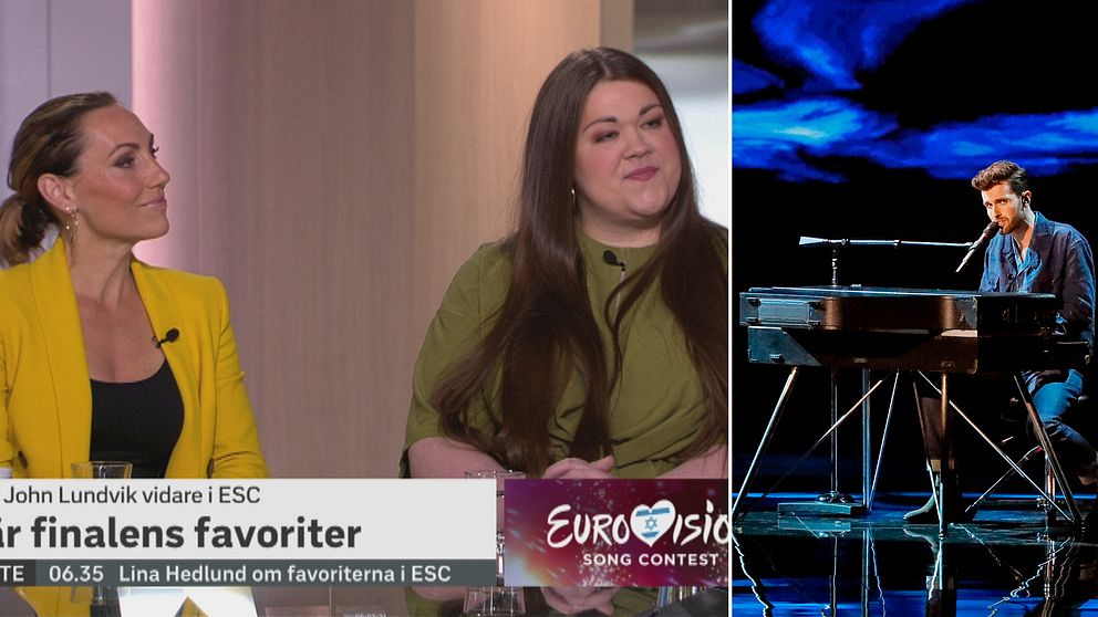 Mellofantasten Elin Holmström och veteranen Lina Hedlund gästade Morgonstudion för att prata Eurovision song contest.