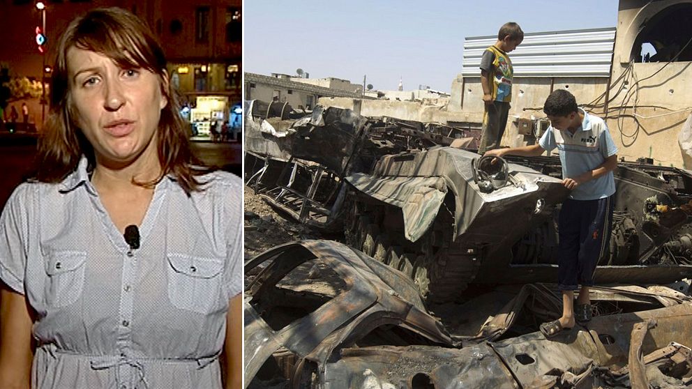 SVT:s utsända Marie Nordstrand vittnar om enorm förödelse och misär i Syrien.