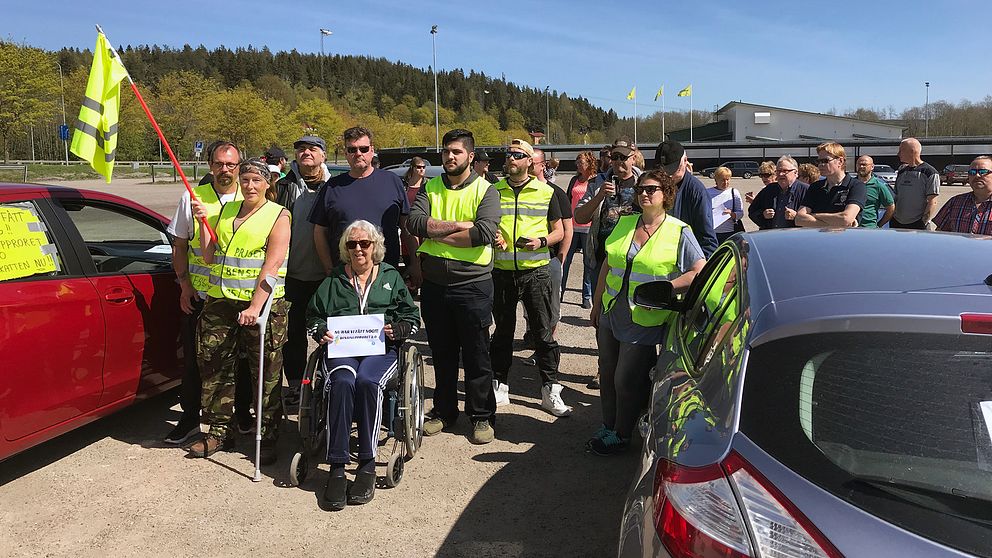 Manifestation mot bensinpris