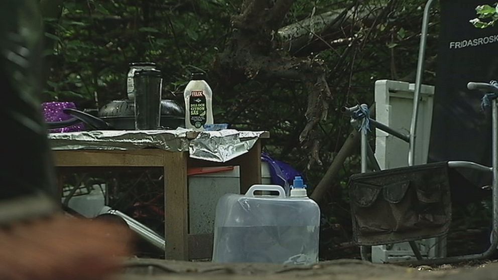 EU-migranter fick flytta in på Stenbrogårdens camping.