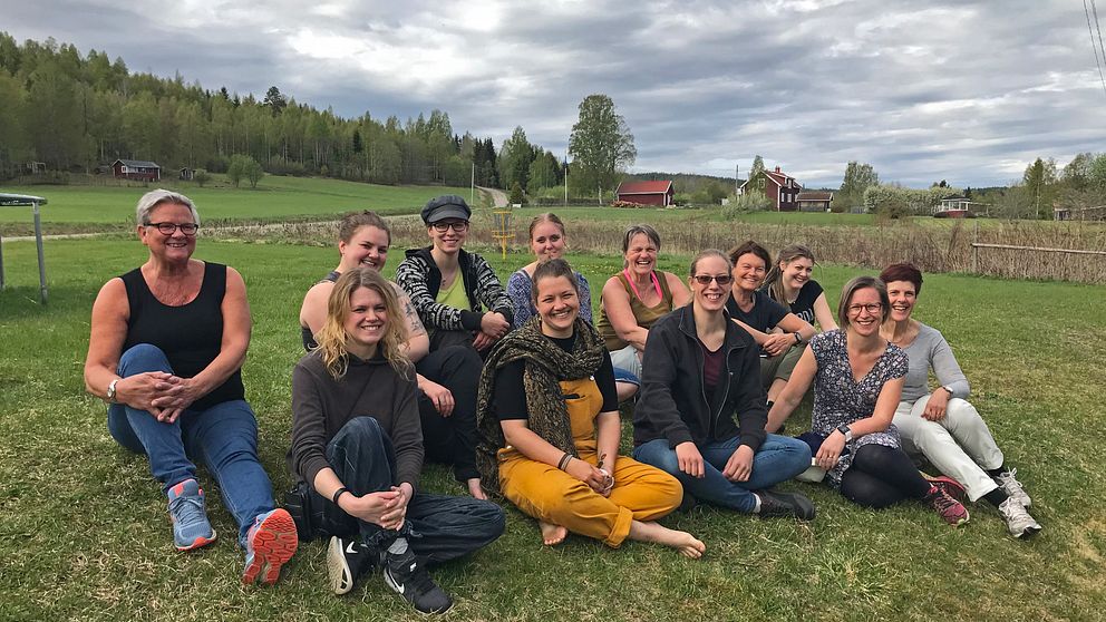 Gruppfoto på senaste gruppen med deltagare i kulningskursen i Järvsö.