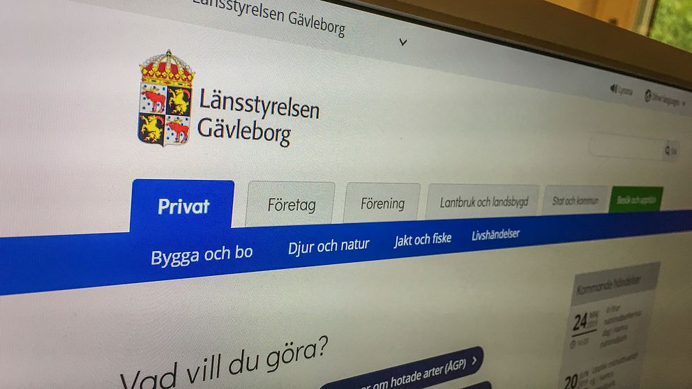 Länsstyrelsen Gävleborgs webbplats.