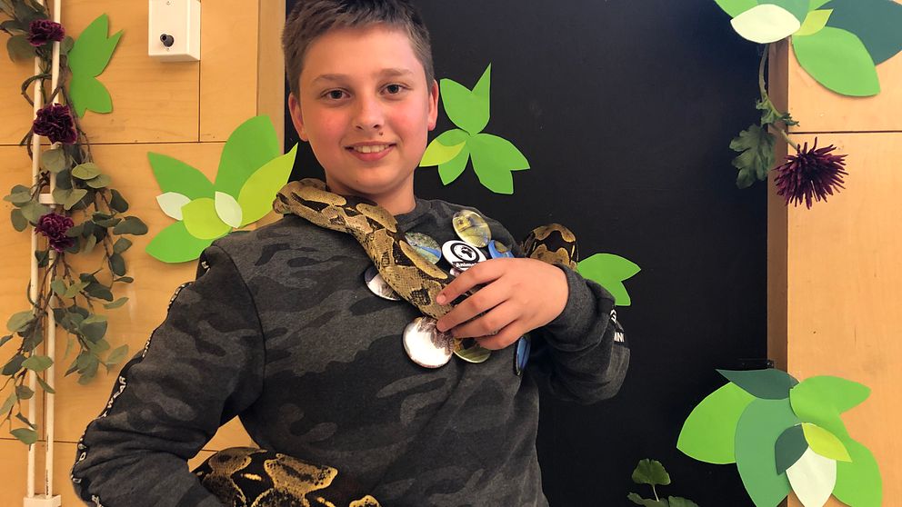 13-årige Lirjon Behrami har alltid gillat djur. Hans favoritdjur är orm, om han är tvungen att välja.