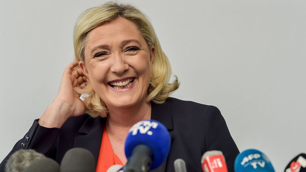 Marine Le Pens högernationalistiska parti Nationell samling går mot ett mycket starkt EU-val