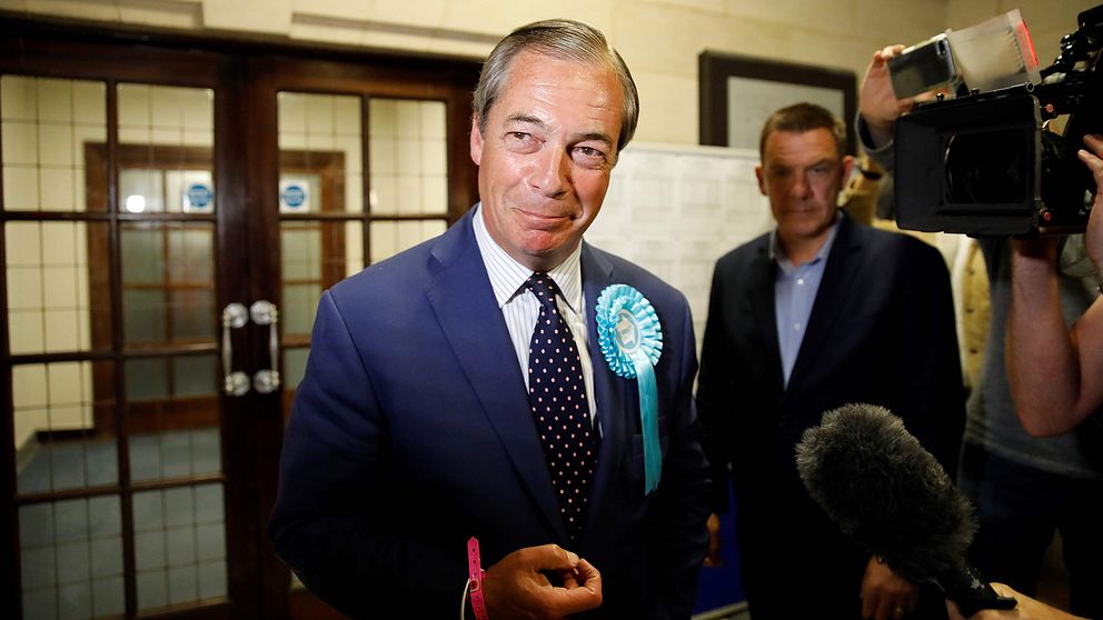 Brexit-partiet med Nigel Farage har gjort ett sensationellt starkt val och når över 30 procent av rösterna