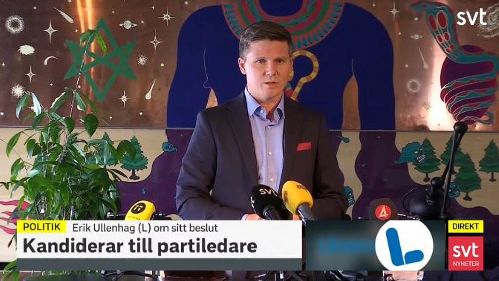 Erik Ullenhag presenterar sin kandidatur till partiledarposten.