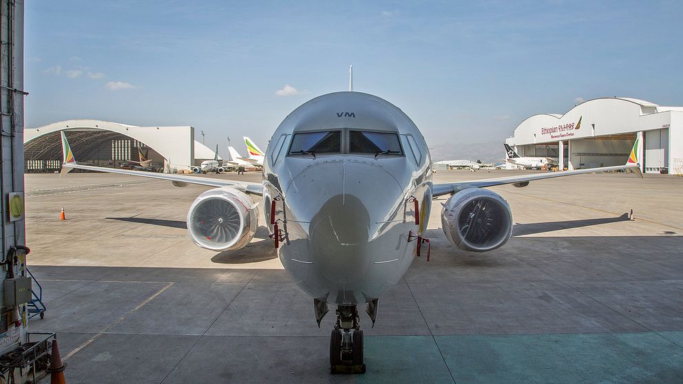 Ett Boeing 737 Max 8-plan som flögs av Ethiopian Airlines.