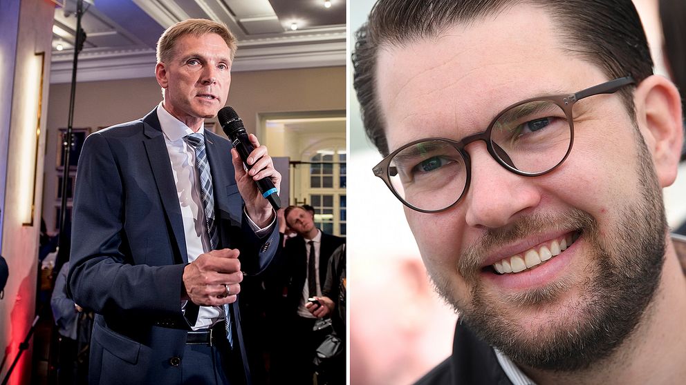 Dansk Folkepartis partiledare Kristian Thulesen Dahl och Sverigedemokraternas partiledare Jimmie Åkesson.