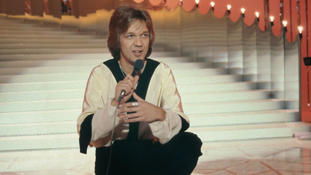 Björn Skifs under sitt uppträdande i Melodifestivalen 1978 med låten ”Det blir alltid värre framåt natten”.