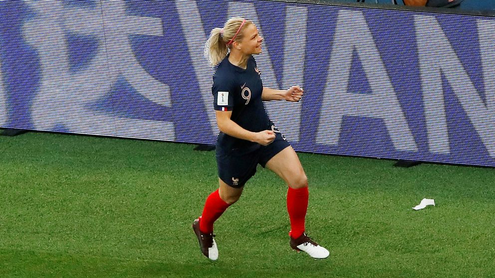 Eugenie Le Sommer gjorde VM:s första mål.