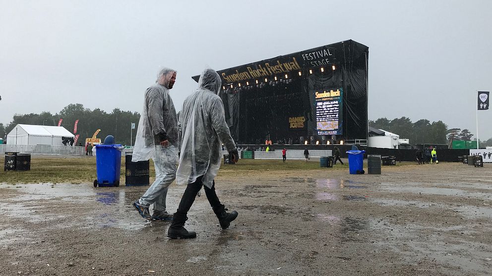 sweden rock festival, regn, oväder