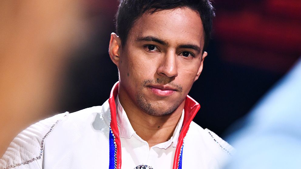 Jon Henrik Fjällgren under melodifestivalen 2019.
