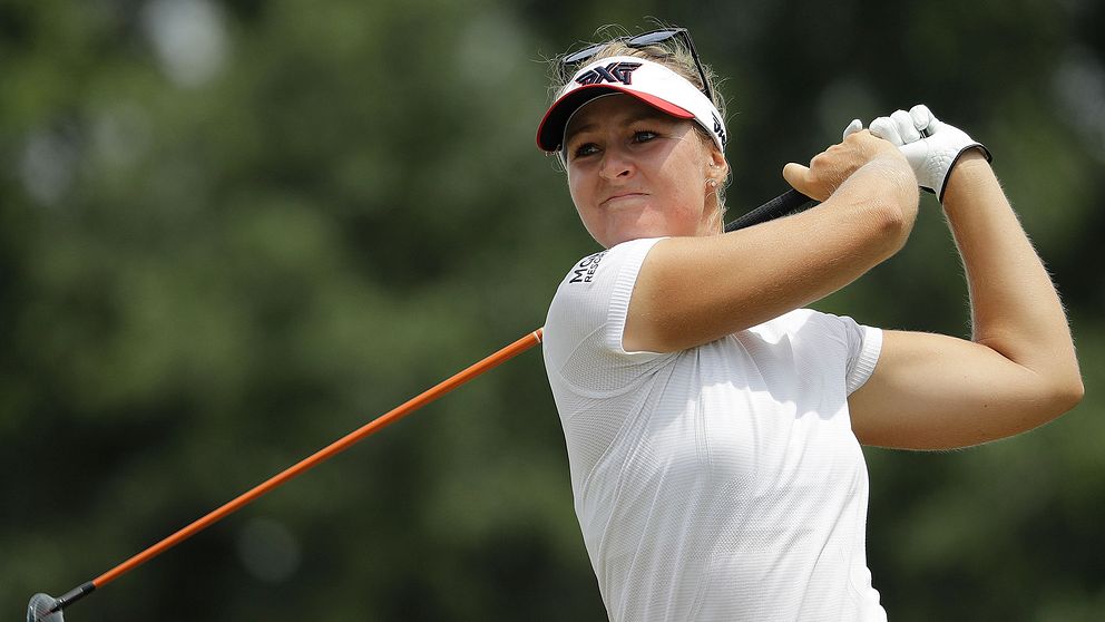 Anna Nordqvist under US Open för två veckor sedan.