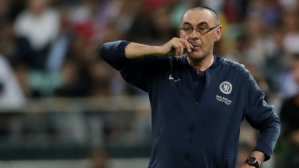 Maurizio Sarri lämnar Chelsea efter en säsong. Han ska istället träna Juventus.