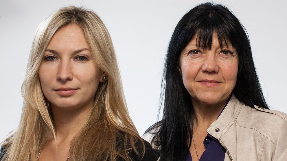 Researcher Valeria Helander och reporter Sophia Djiobaridis.