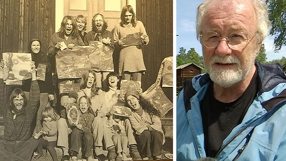 Peter Johanzson, ordförande i Delsbo hembygdsföreningen ansvarar för utställningen, han kom själv till delsbo som gröna vågare för cirka 45 år sedan.