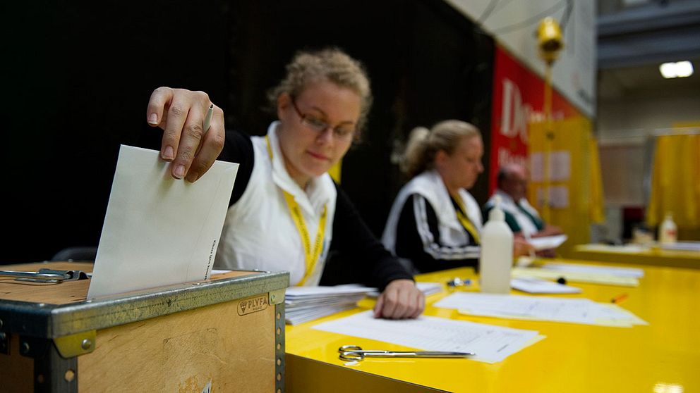 Förtidsröstning på Stockholms central vid riksdagsvalet 2010.