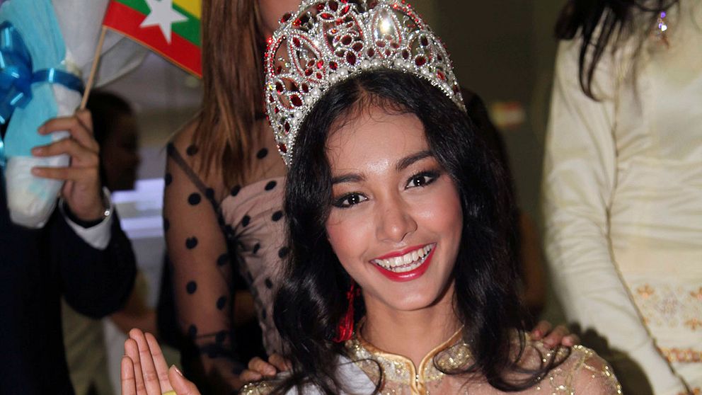 Modellen May Myat Noe från Burma vann ”Miss Asia Pacific World” i Seoul men valde att åka hem – och då tog hon med sig sin juvelprydda krona, värd omkring en miljon kronor.