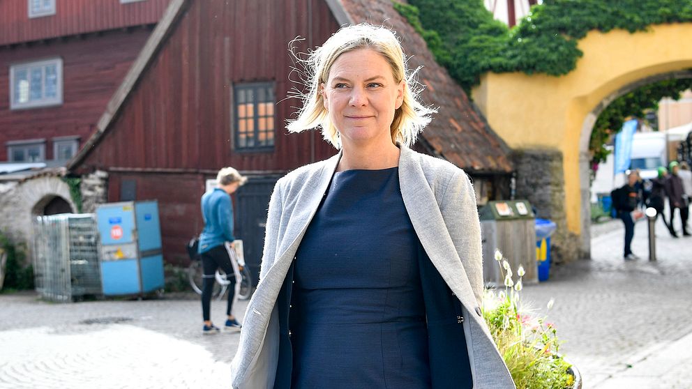 Finansminister Magdalena Andersson (S) under Socialdemokraternas dag på politikerveckan i Almedalen.