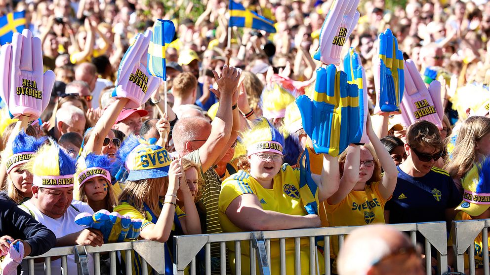 Tusentals fans var på plats på Götaplatsen.