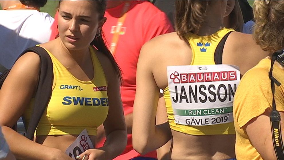 Två kvinnliga svenska friidrottare.