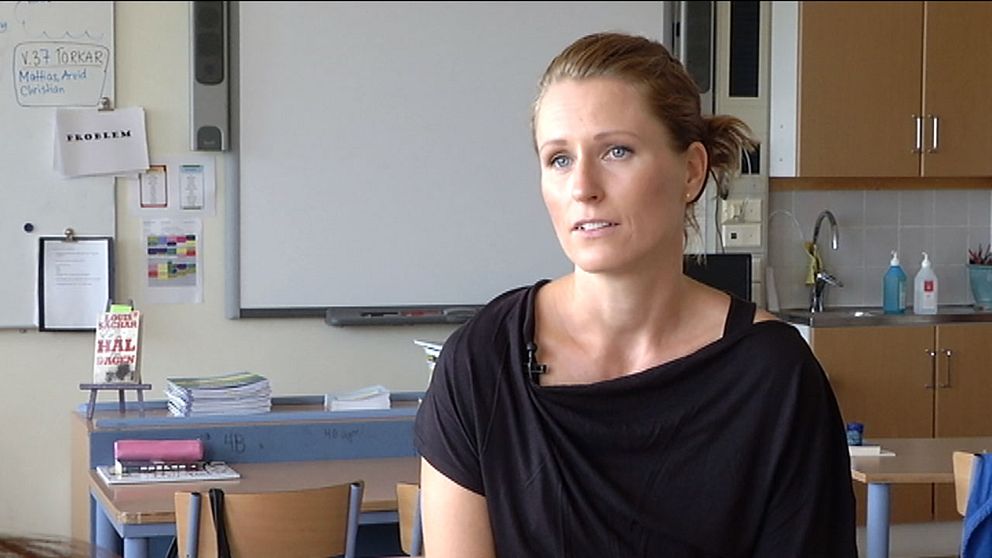 Sara Markusson undervisar sjätteklassare i naturorientering, svenska och matematik i en Brommaskola i Stockholm.