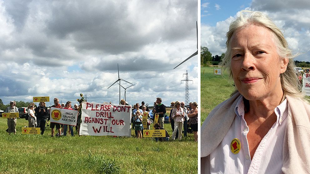 Hörbybor protesterar mot planerna att på en vanadin-gruva i området. En av dem är Margaretha Torkelssen.