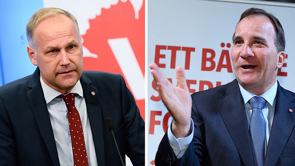 Vänsterpartiets ledare Jonas Sjöstedt får nobben av S-ledaren Stefan Löfven. ”ett misstag”, säger Sjösted som inte får bilda regering med Löfven.
