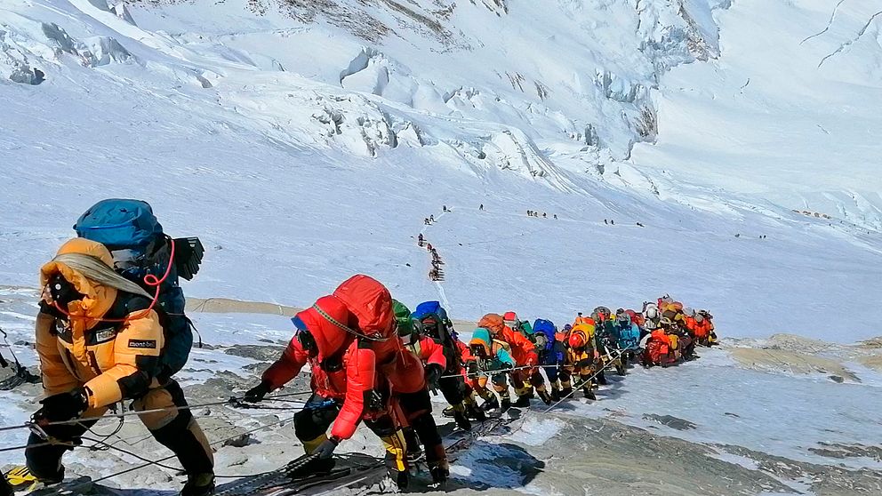 Bergsbestigare på Mount Everest