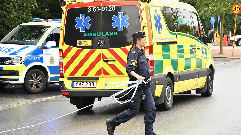 Ambulans i Pildammsparken i Malmö
