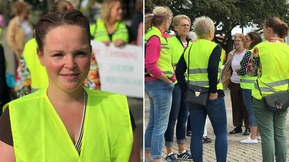 Ida Eliasson, undersköterska, och deltagare Undersköterskeupproret i gula västar