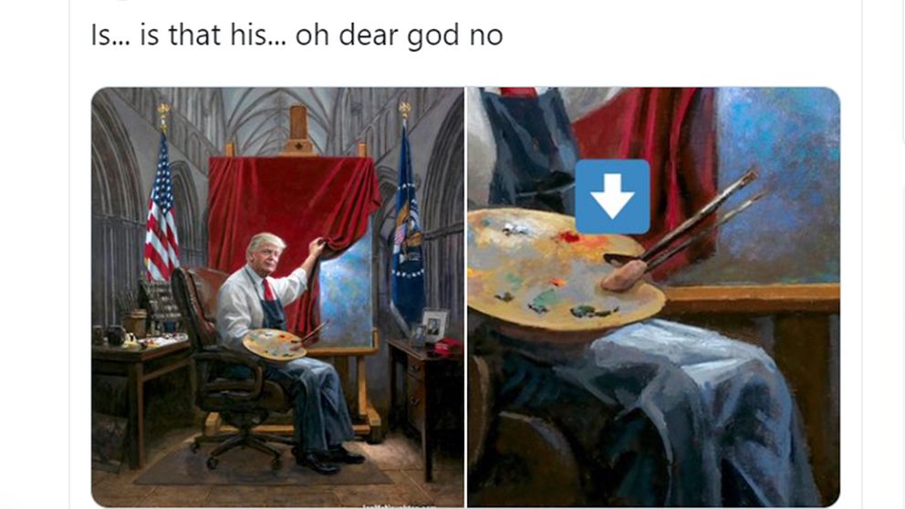 Internet-meme om Trumpmålningen.