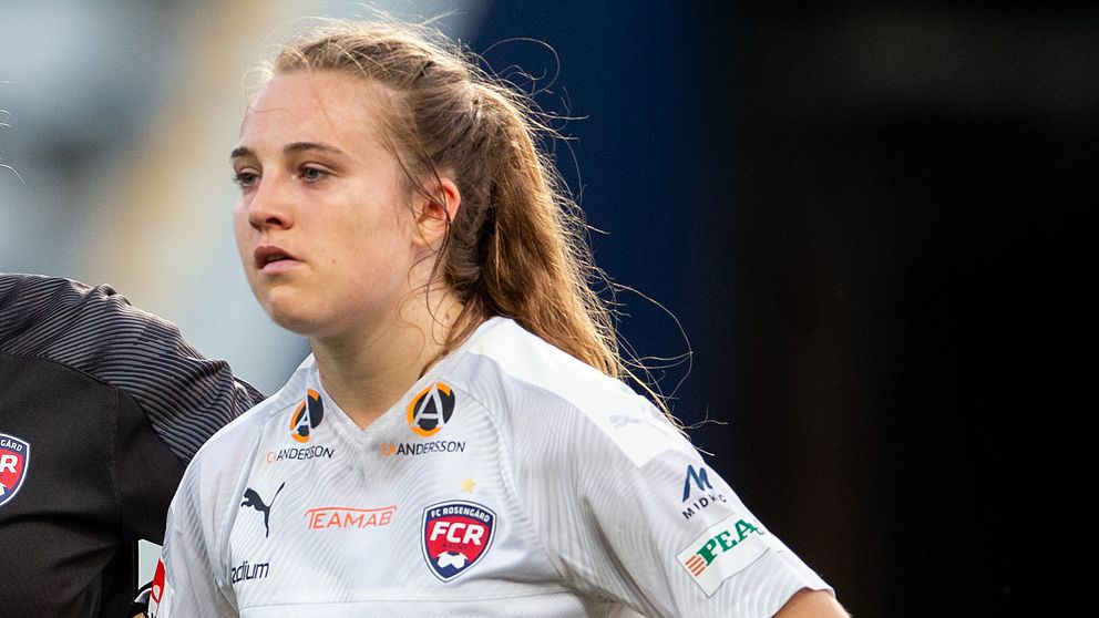Fiona Brown efter fotbollsmatchen i Damallsvenskan mellan Linköping och Rosengård den 20 maj 2019 i Linköping.