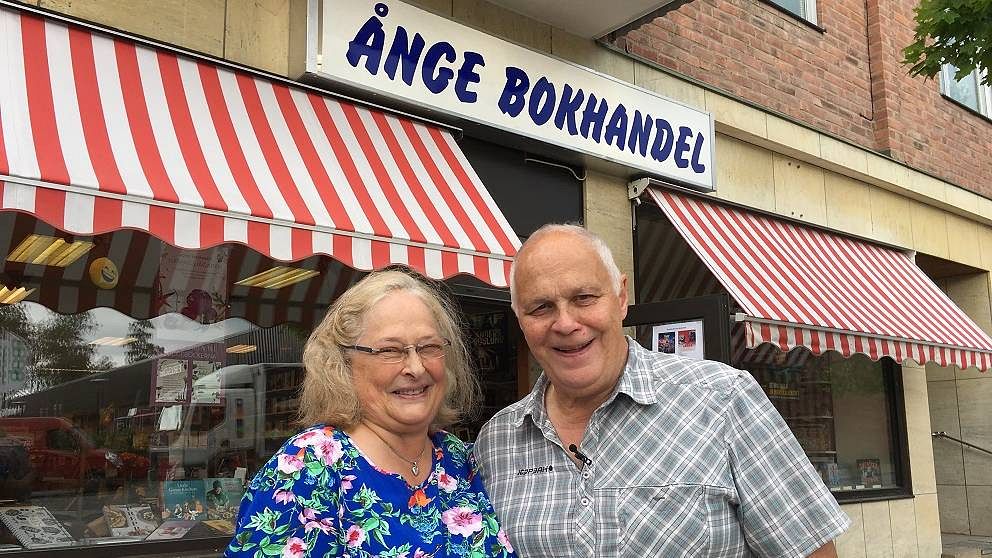 Inger och Bengt Wiklund, ägare till Ånge bokhandel.