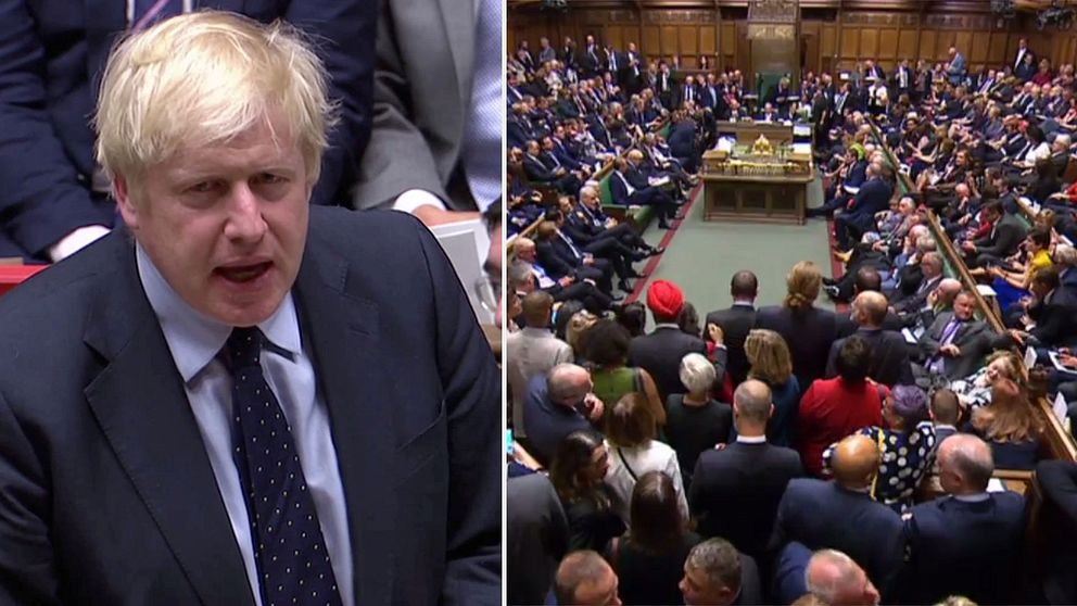 premiärminister Boris Johnson och brittiska parlamentet