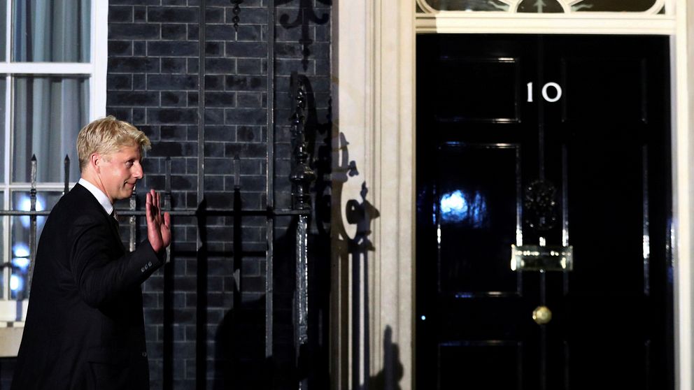 Jo Johnson, Boris Johnsons bror, utanför 10 Downing Street.