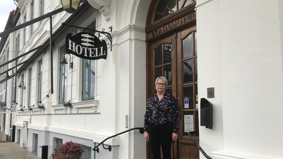 Louise Johansson och Laholms stadshotell.