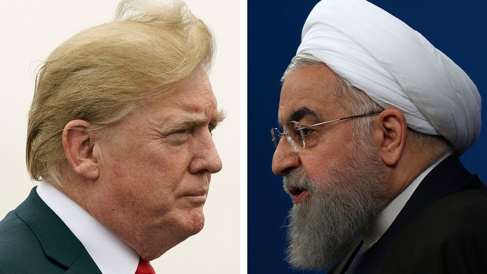 USA:s president Donald Trump och Irans president Hassan Rohani.
