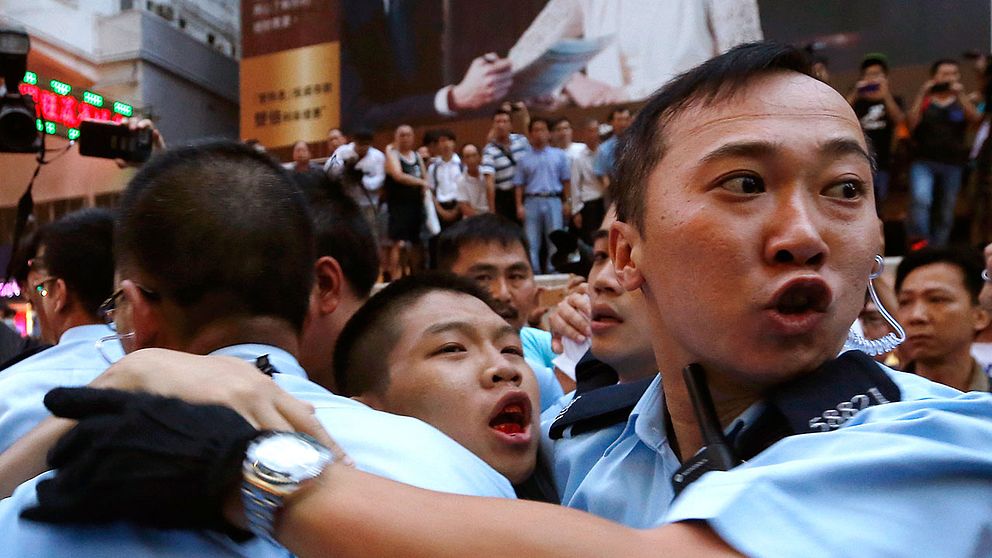 Demonstranter i Hongkong