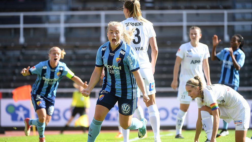 Ingibjörg Sigurdardottir blev matchhjälte när Djurgården besegrade Brommapojkarna i kvalet till svenska cupen.