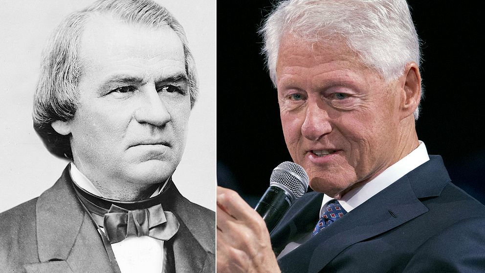Andrew Johnson och Bill Clinton är de enda amerikanska presidenterna hittills som har ställs inför riksrätt. Richard Nixon hann avgå strax innan.