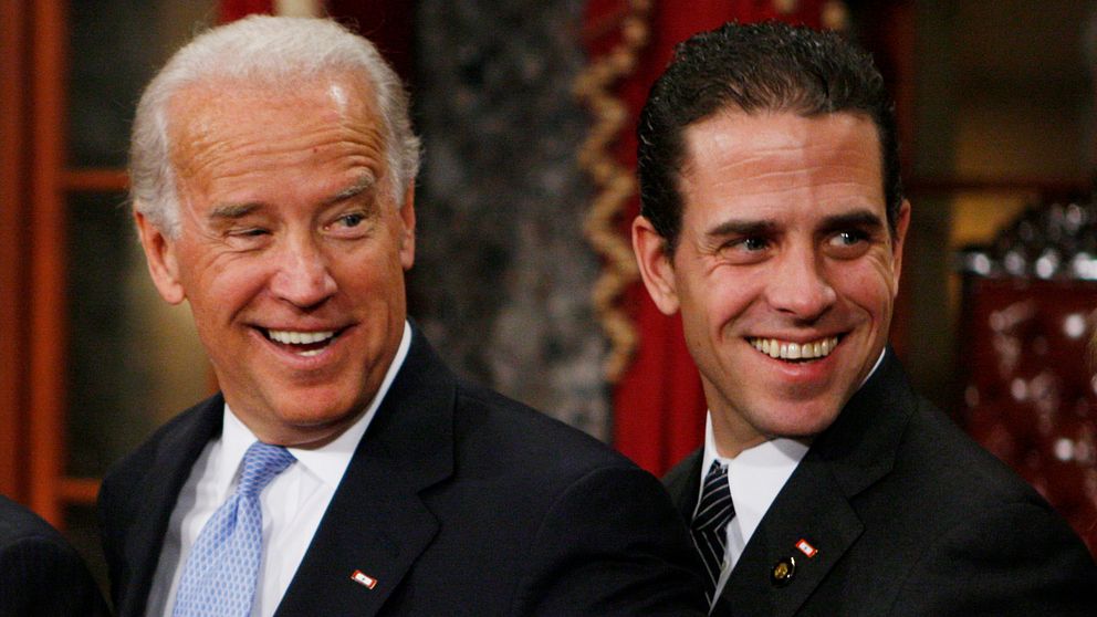 Demokraten Joe Biden och hans son, Hunter Biden.