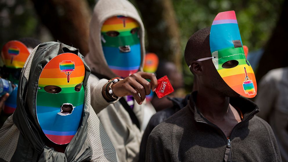 Hbtq-aktivister i Kenya demonstrerar för sina rättigheter.