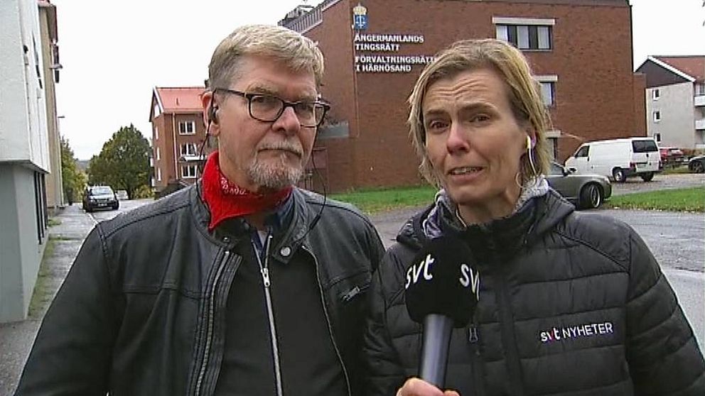 SVTs utsända Rolf Lunneborg och Sara Leijman.