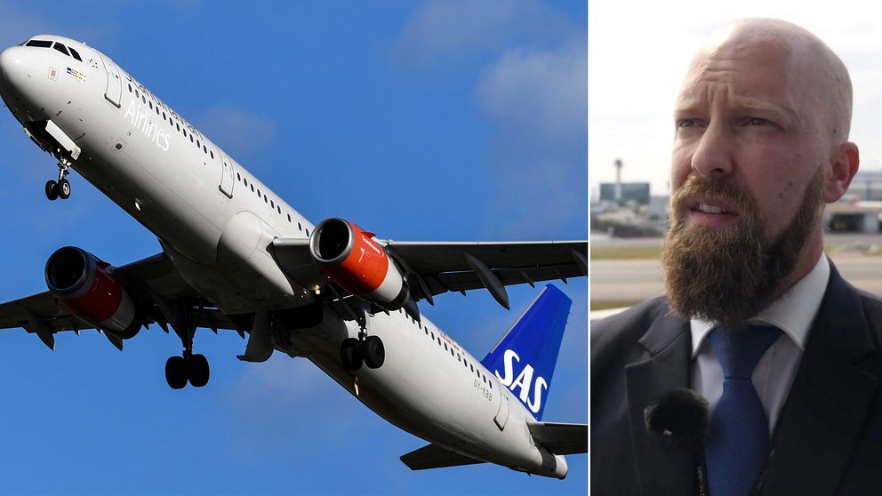 Flygplan som flyger för Scandinavian Airlines och Robin, en tidigare anställd på flygbolaget SAS.