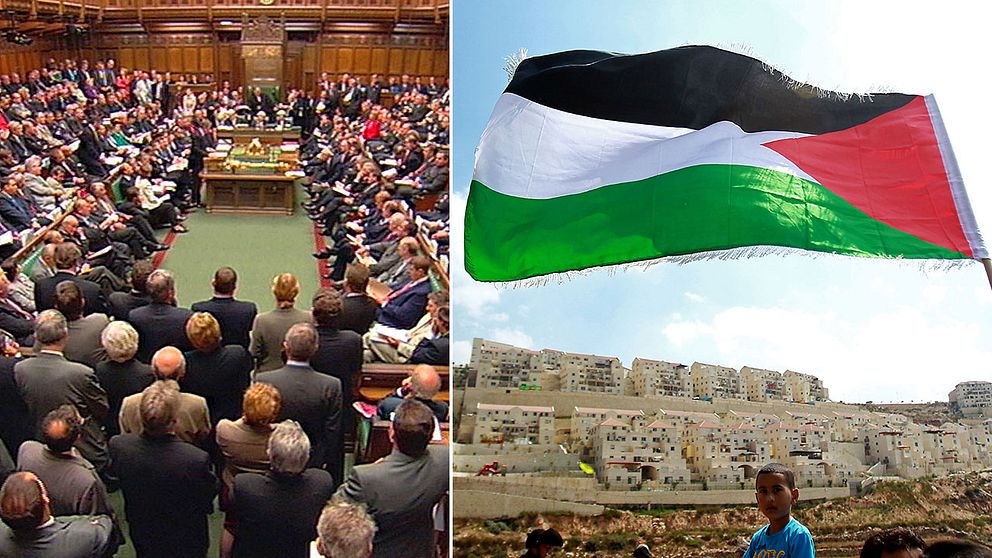 Det brittiska underhuset och den palestinska flaggan