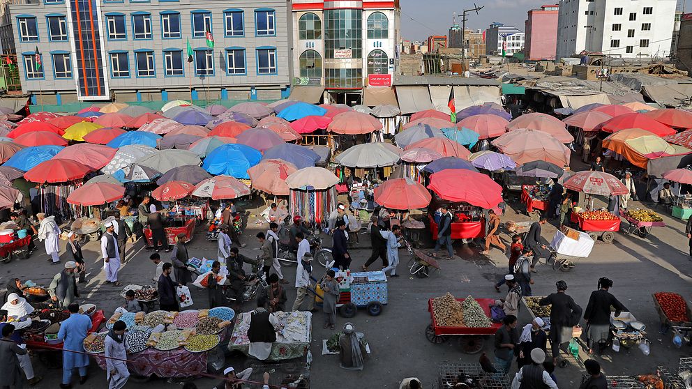 En marknad i Kabul.
