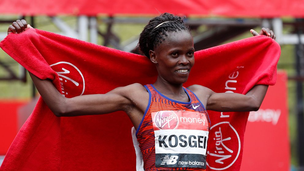 Brigid Kosgei slog världsrekord i maraton.